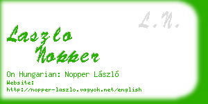 laszlo nopper business card
