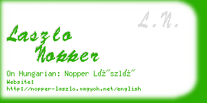 laszlo nopper business card